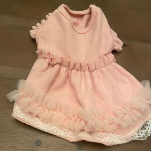 Adorable Pink Ruffled dog louisdog clothes  Dress s 3/4 lb dog
